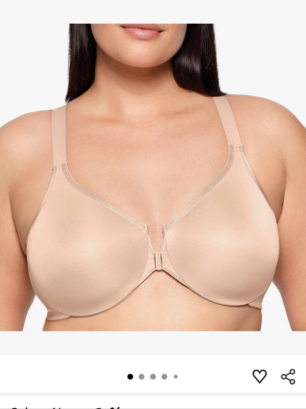NWOT Glamorise Wonderwire Posture Back Bra Underwire #9265Full Coverage Bra